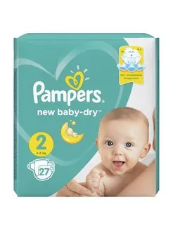 Подгузники PAMPERS New Baby Dry MINI 2 №27 (4-8кг)