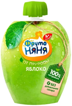 Пюре «Фрутоняня» яблоко  натур.  90 г дой-пак