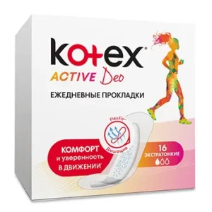 Прокладки Kotex Liners Active Deo №16 ежедн.