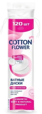 Ватные диски Cotton flower п/п (100шт+20шт)