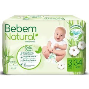 Подгузники BEBEM NATURAL MIDI JUMBO 3 №34(4-9)