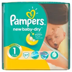 Подгузники PAMPERS New Baby Dry Newborn 1 №27 (2-5кг)