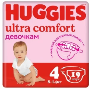 Подгузники Huggies UC (4) Conv (8-14кг) №19 Girl