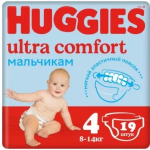 Подгузники Huggies UC (4) Conv (8-14кг) №19 Boy