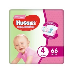 Подгузники Huggies Ultra Comfort Mega 4 №66 (8-14 кг) Girl