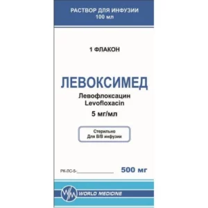 Левоксимед 500 мг/100 мл 100 мл фл р-р для в/в введения