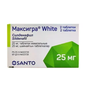 Максигра White 25 мг №2 табл жевательные