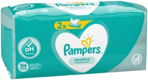 Салфетки влажные PAMPERS Sensetive №2*52