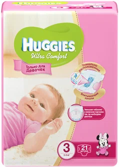 Подгузники Huggies UC (3) Conv (5-9кг) №21Girl